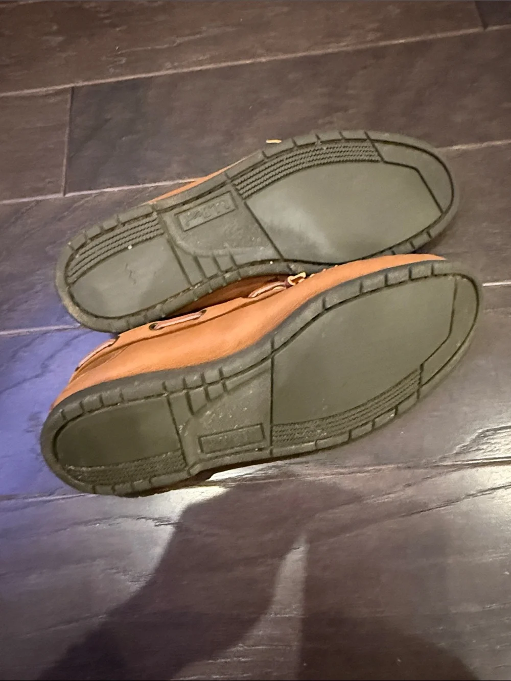 L.L. Bean Men's Tan Leather Boat Shoes - Made in USA - Rare